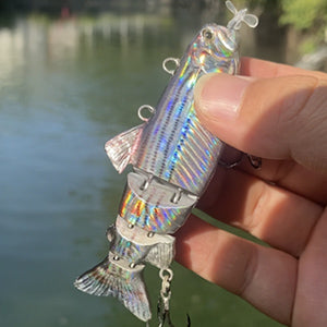 HADORAM 3.5" Robotic Swimming Lure Bait 4-Segement