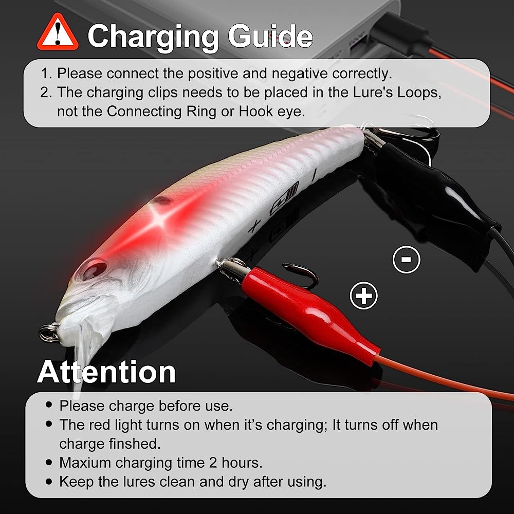 HADORAM 3.5" Electric Jerkbait Luminous Vibrating Minnow