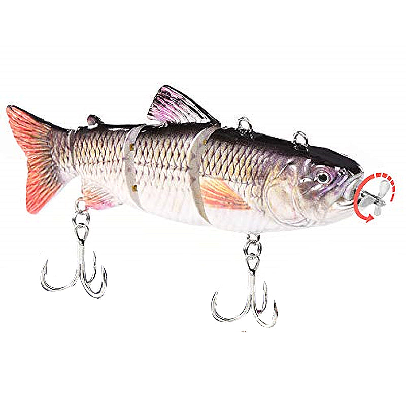 electric fishing lure shark tank Fishernator Robotic Automatic Swimming Rocky Brown Robotic Swimming Fishing Bait Justincity 3.5 in. Robotic Swimming