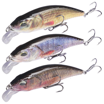 HADORAM 3.5" Electric Jerkbait Luminous Vibrating Minnow