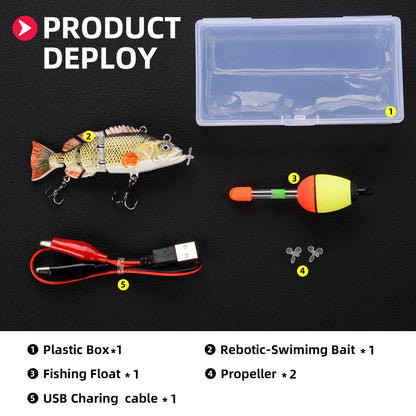 HADORAM 3.9” Electric Robotic Lure 4 Segment Jointed Swimbait