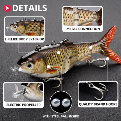 HADORAM  5.1”  4-Segement Robotic Swimming Lure