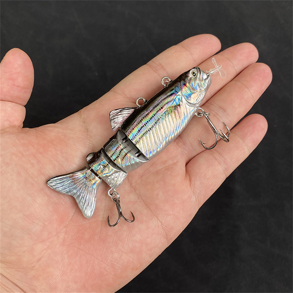 HADORAM 3.5" Robotic Swimming Lure Bait 4-Segement