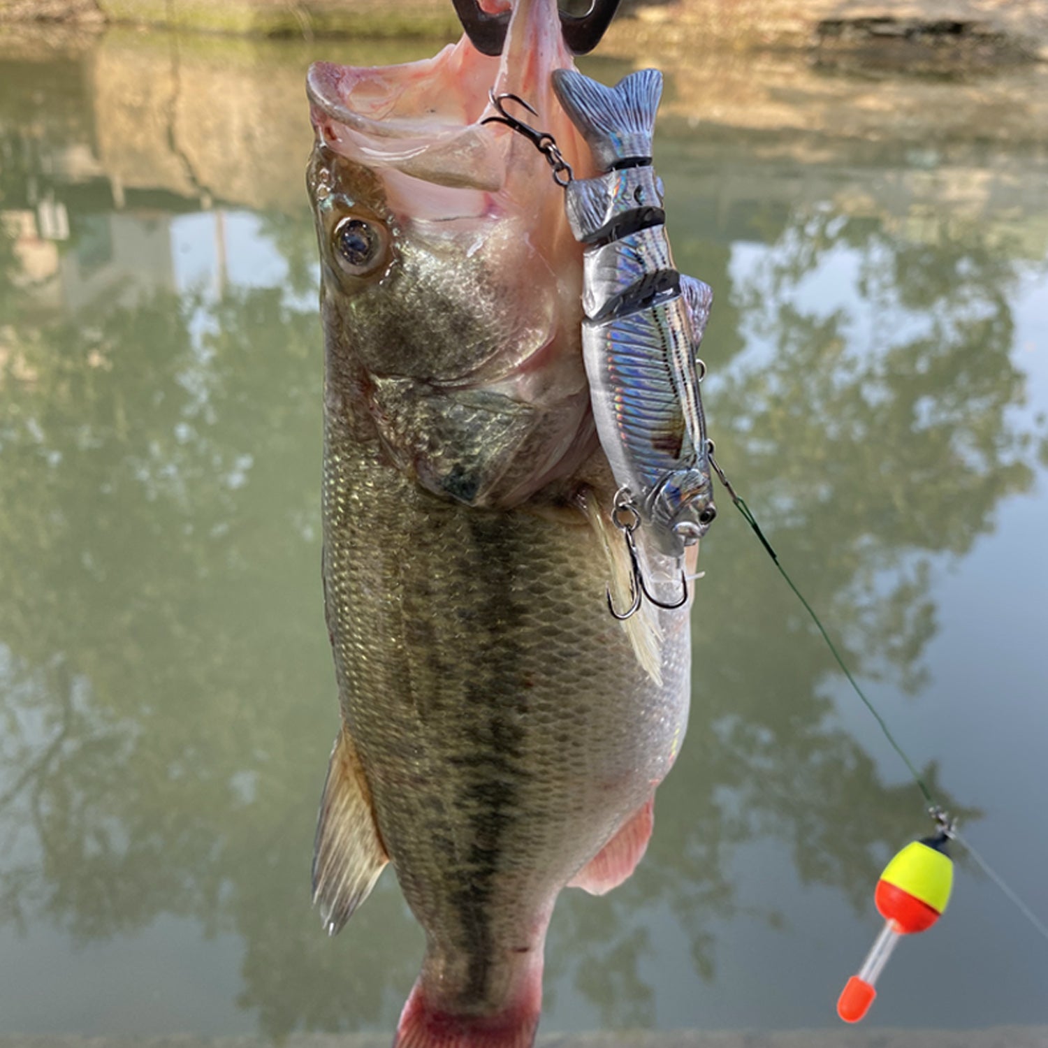 HADORAM 3.5" Robotic Swimming Lure Bait 4-Segement