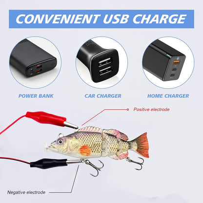 HADORAM 3.9” Electric Robotic Lure 4 Segment Jointed Swimbait