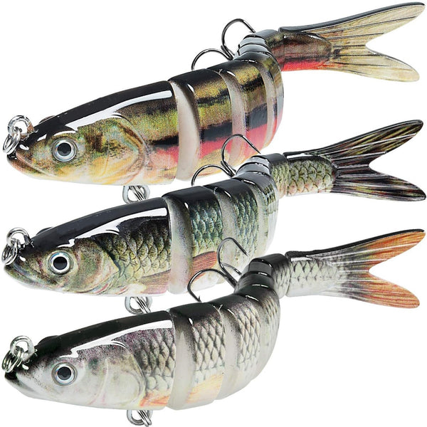buy xinghua fishing lures HADORAM 5.4'' Fishing Lures 8-Segments Lifelike Multi Jointed Swimbait